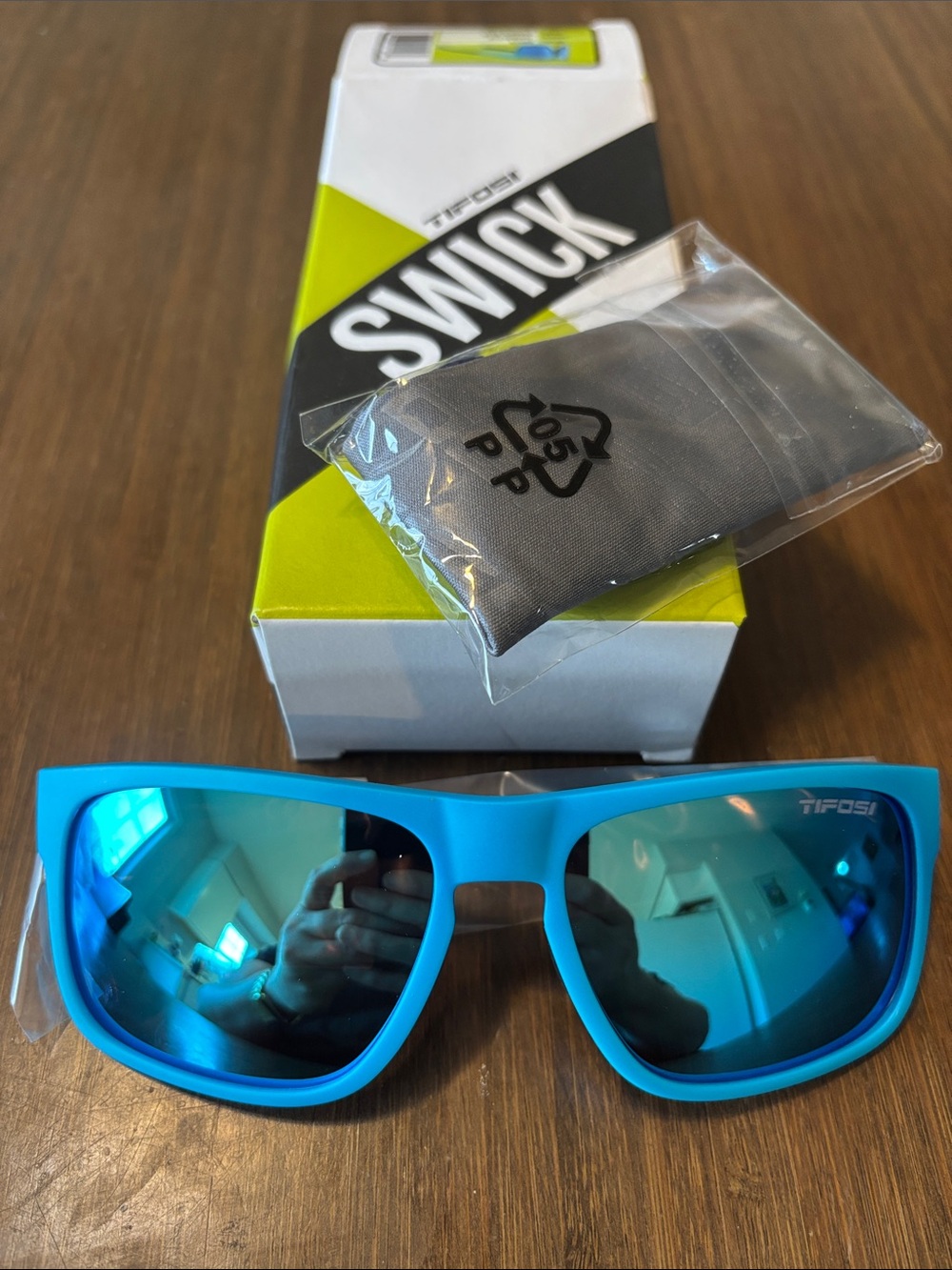 Swick Shadow Blue Polarized Unisex Sport Sunglasses - No Slip - UV Protection